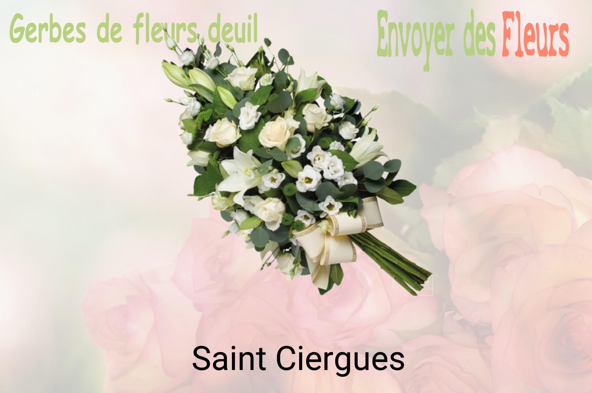 Gerbe de fleurs de deuil livrée à Saint-Ciergues